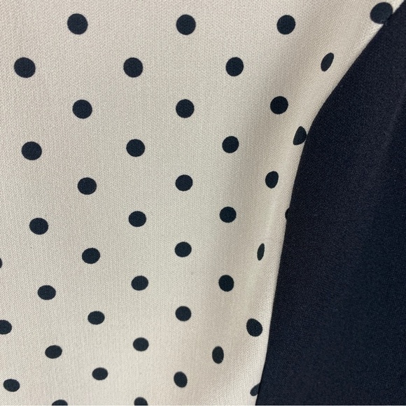 Sandra Darren Black Polka Dot Sleeveless Sheath Midi Dress Size 16 - Picture 6 of 9